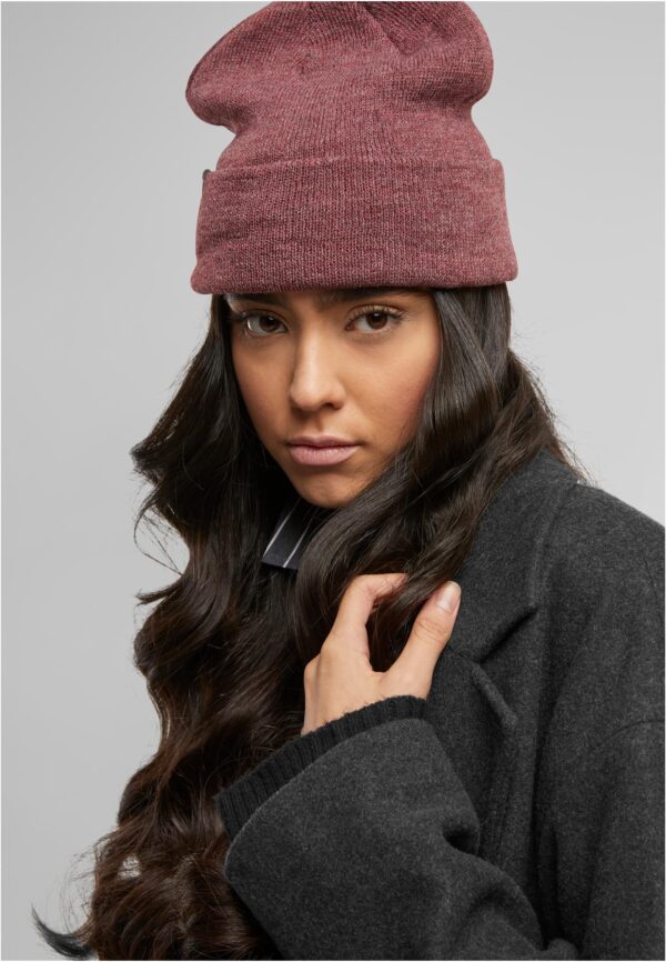 Basic Flap Beanie burgundy melange