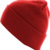 Basic Flap Long Version Beanie Red