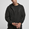 Basic Terry Zip Hoody Black