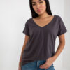 Basic V-neck charcoal T-shirt by Emory