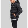 Basic bubble jacket blkwhtblk