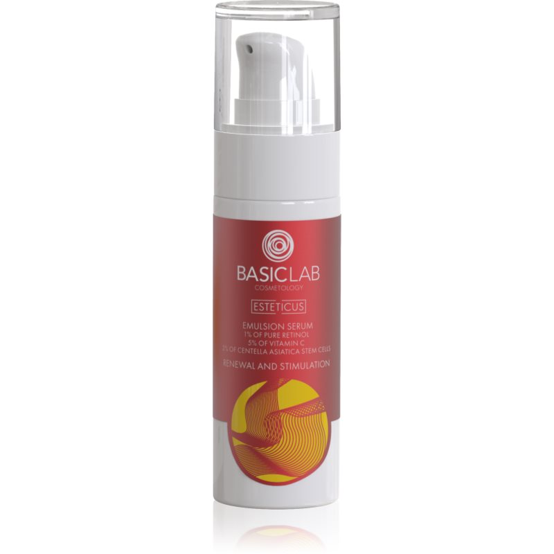 BasicLab Cosmetology Esteticus konnyű nappali emulzió a bőr felszínének megújítására 1% Pure Retinol 30 ml-Ár