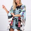 Bat dress with waist tie mint