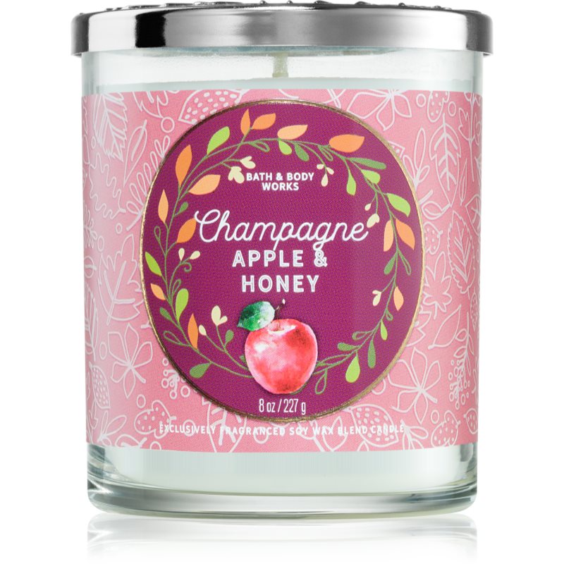 Bath & Body Works Champagne Apple & Honey illatgyertya 227 g