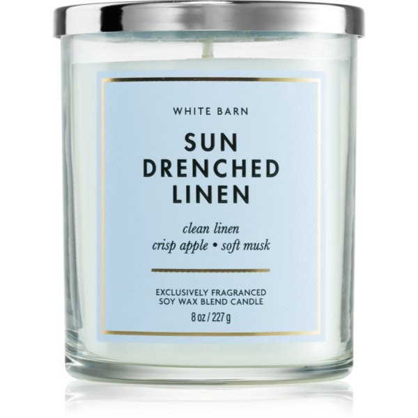 Bath & Body Works Sun-Drenched Linen illatgyertya 227 g