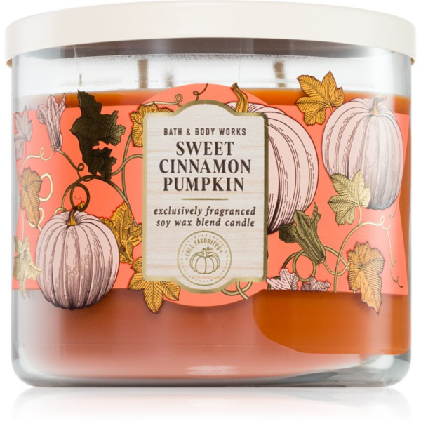 Bath & Body Works Sweet Cinnamon Pumpkin illatgyertya 411 g