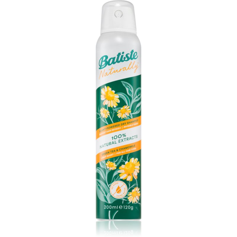 Batiste Naturally Green tea & Chamomile száraz sampon a felesleges faggyú felszívódásáért és a haj frissítéséért 200 ml-Ár
