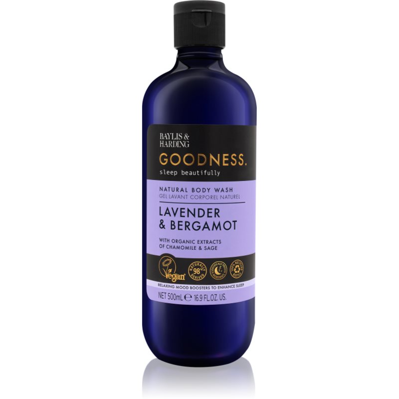 Baylis & Harding Goodness Sleep Beautifully antistressz tusfürdő gél a nyugodt álomért Lavender & Bergamot 500 ml-Ár