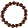 Bead bracelet on elastic band brown