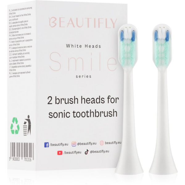 Beautifly White Smile Toothbrush Tips csere fejek a fogkeféhez 2 db-Ár