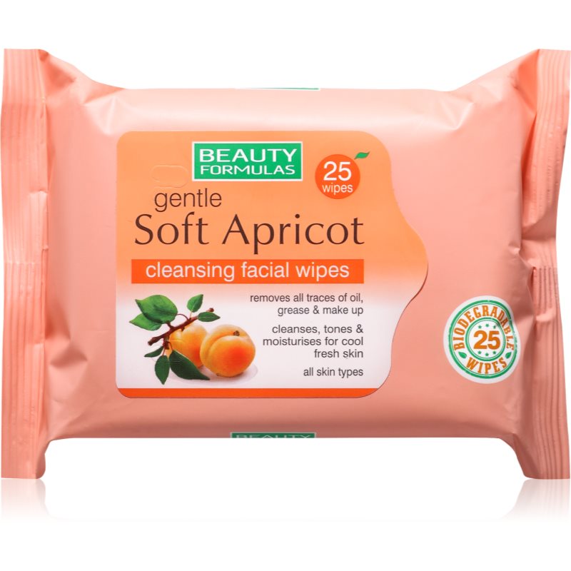 Beauty Formulas Apricot nedves tisztító törlőkendők 25 db-Ár