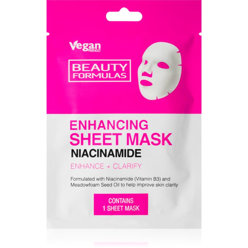Beauty Formulas Niacinamide tápláló gézmaszk 1 db