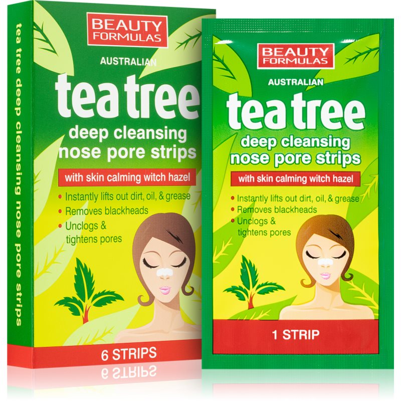 Beauty Formulas Tea Tree tisztító tapasz az orr eltömődött pórusaira 6 db-Ár
