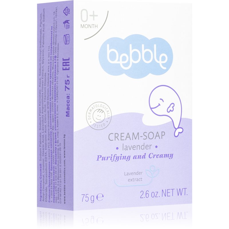 Bebble Cream-Soap Lavender krémes szappan levendulával gyermekeknek 75 g