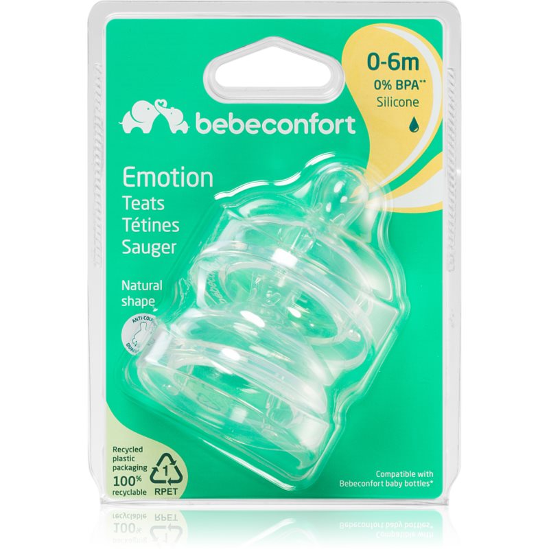Bebeconfort Emotion Slow Flow etetőcumi 0-6 m 2 db-Ár
