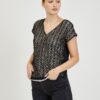 Beige-Black Women's Lace T-Shirt ORSAY - Women