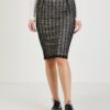 Beige-Black Women's Pencil Lace Skirt ORSAY - Ladies