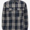 Beige-Blue Mens Plaid Flannel Shirt ONLY & SONS Scott - Men
