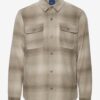 Beige Checkered Shirt Blend - Men