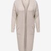 Beige Ladies Long Cardigan ONLY CARMAKOMA New Tessa - Ladies