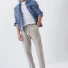 Beige Mens Chino Pants Salsa Jeans Tapered - Men