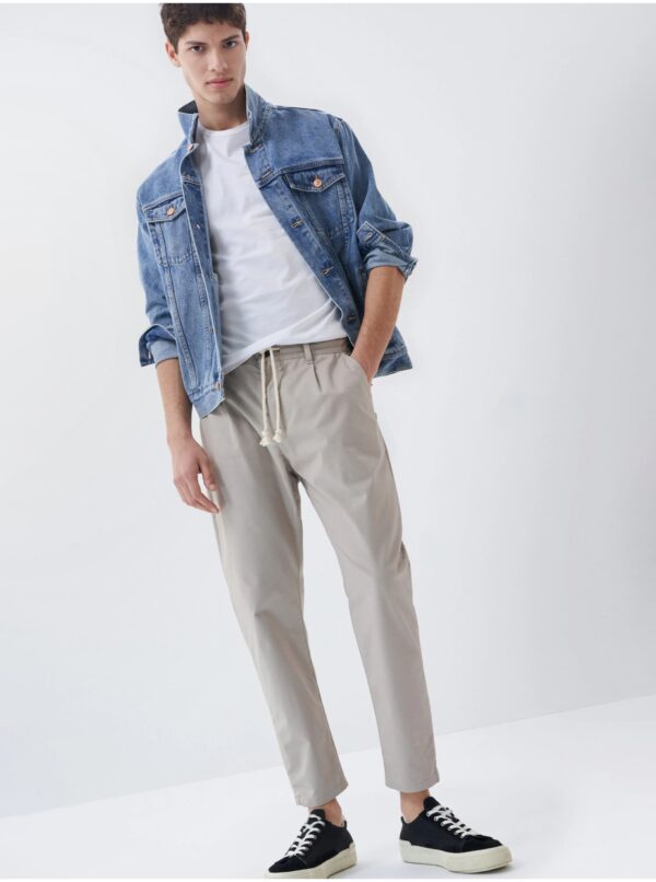 Beige Mens Chino Pants Salsa Jeans Tapered - Men