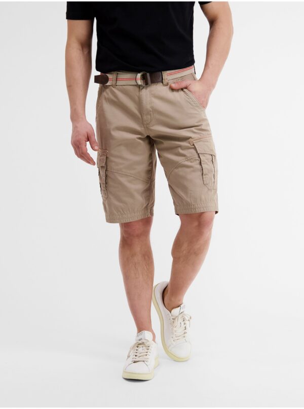 Beige Mens Shorts with Strap LERROS - Men