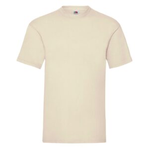 Beige Men's T-shirt Valueweight Fruit of the Loom