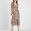 Beige Patterned Dress Pieces Carly - Women