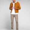 Beige Slim Fit Jack & Jones Marco Chino Pants - Men's