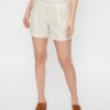 Beige Striped High Waist Shorts VERO MODA Gally