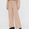 Beige Wide Trousers Pieces - Women's