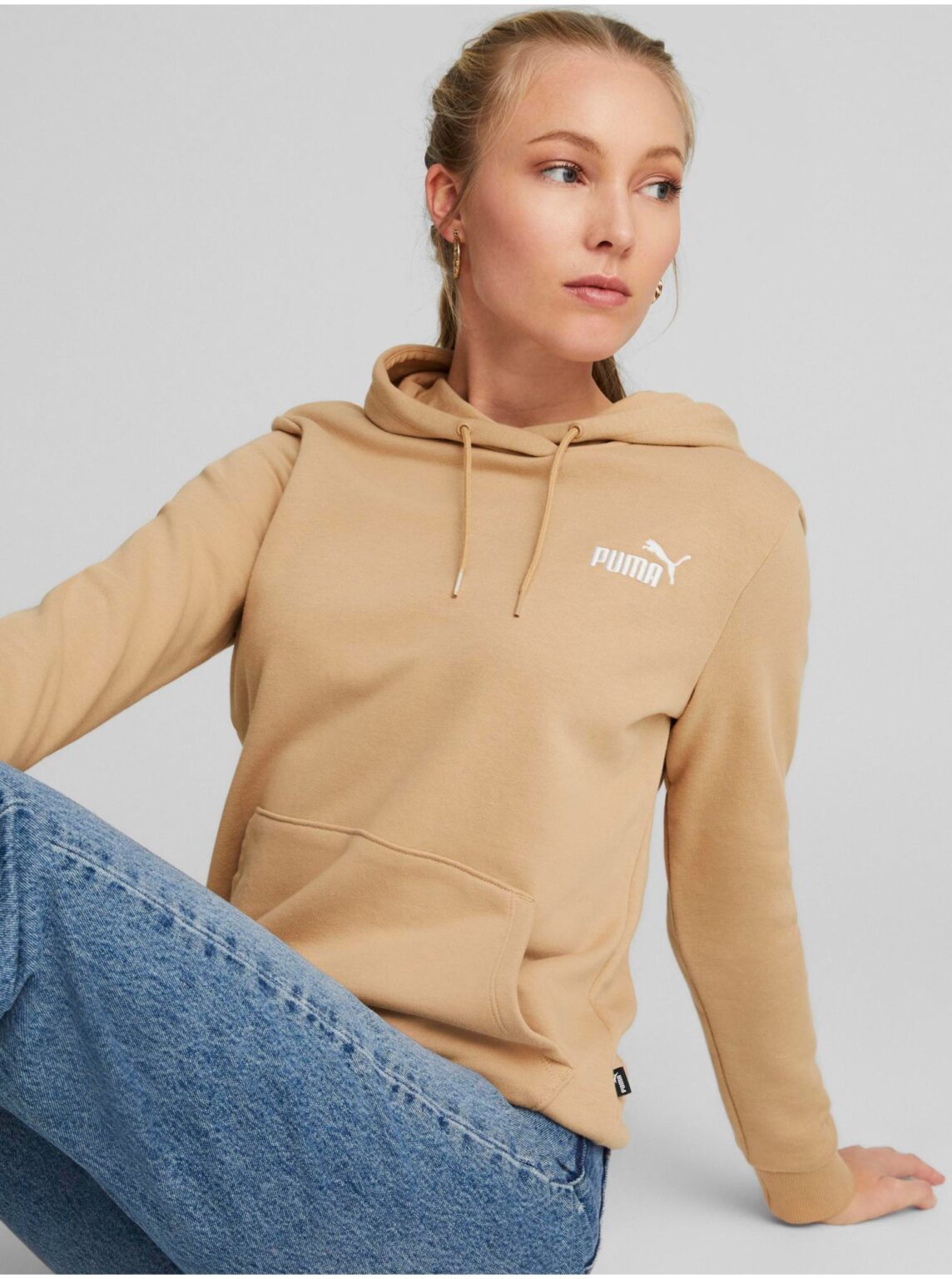 Beige Womens Hoodie Puma - Women