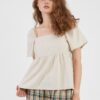 Beige Women's Linen Top JDY Say - Women
