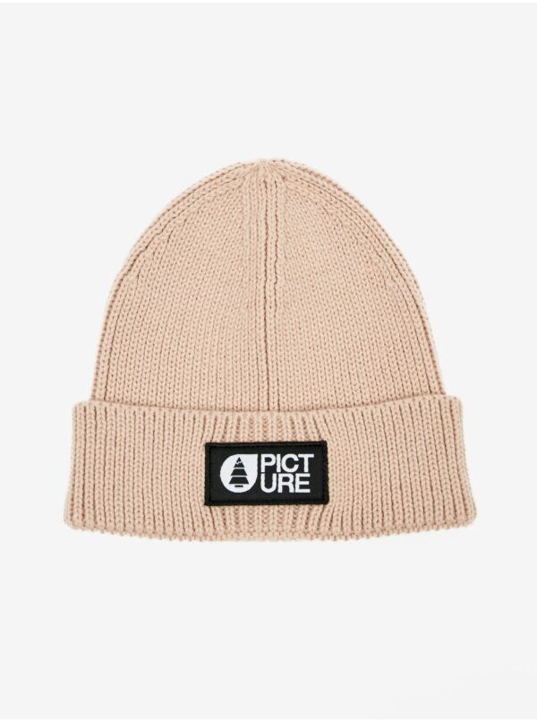 Beige Women's Ribbed Beanie with Wool Picture - Ladies