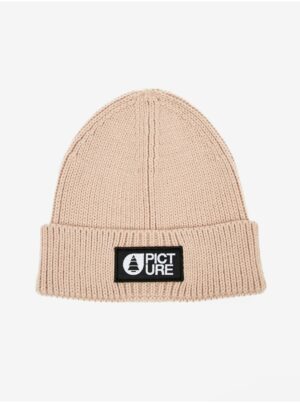Beige Women's Ribbed Beanie with Wool Picture - Ladies
