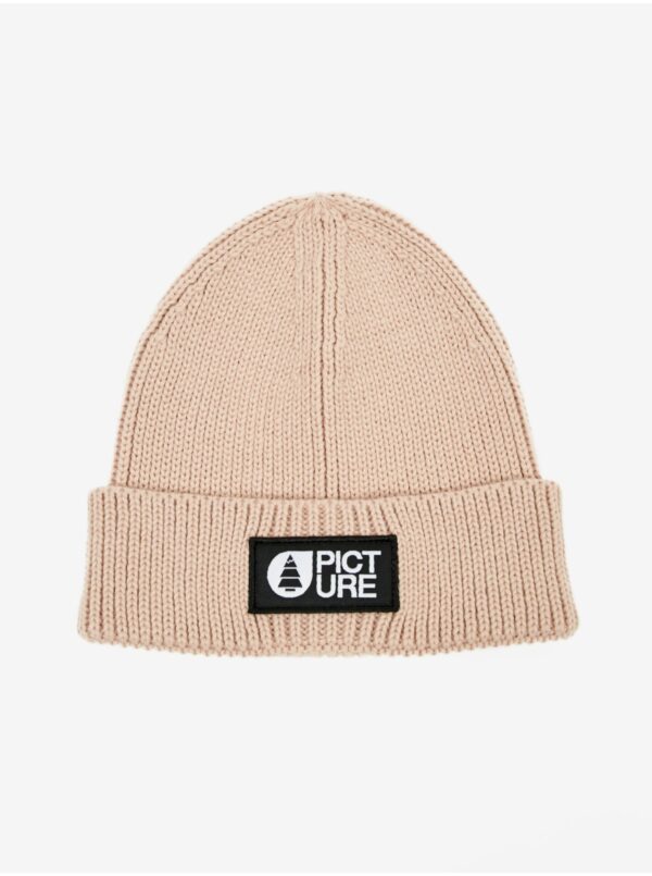 Beige Women's Ribbed Beanie with Wool Picture - Ladies