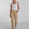 Beige Women's Wide Jeans Pieces Peggy - Women