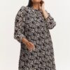 Beige-black floral dress Fransa - Women's