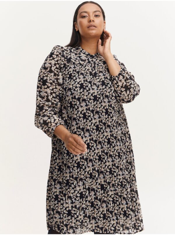 Beige-black floral dress Fransa - Women's