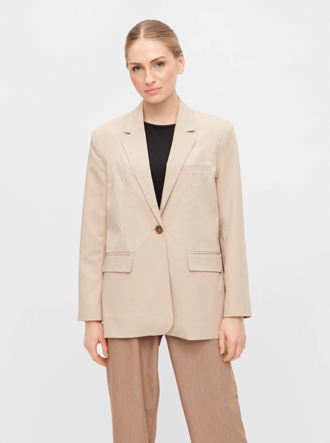 Beige blazer. OBJECT -Blace - Women
