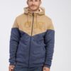 Beige-blue men's zip-up hoodie Picture Plush - Men