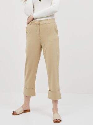 Beige cropped trousers JDY Wagner - Women's