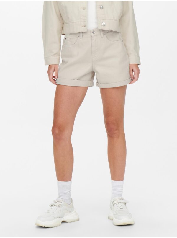Beige denim shorts ONLY Phine - Women's