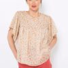 Beige floral blouse CAMAIEU - Women's
