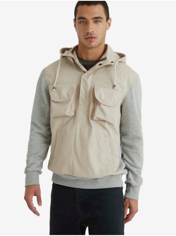 Beige-gray men's sweatshirt Desigual Amelio - Men's