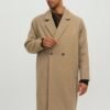 Beige men's coat with wool blend Jack & Jones Harry - Men's