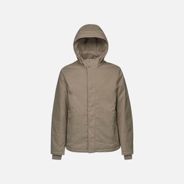 Beige men's down jacket Geox Aurelio - Men's