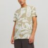 Beige men's patterned T-shirt Jack & Jones Tropic - Men's