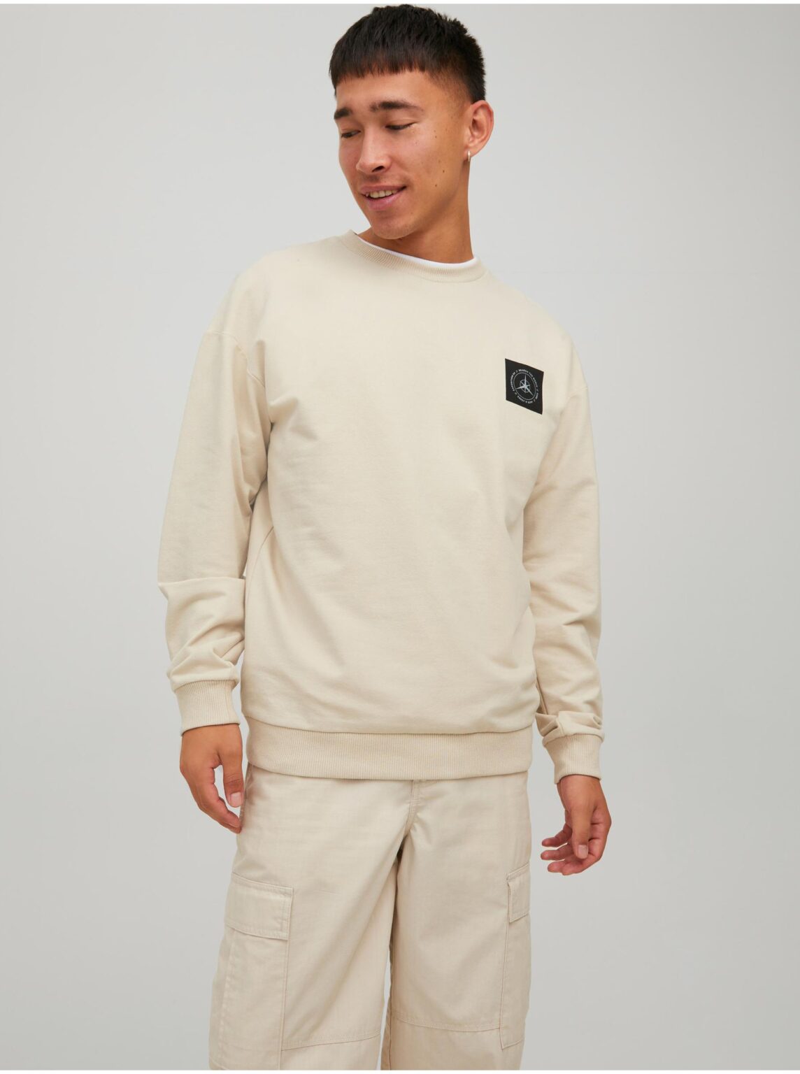 Beige men's sweatshirt Jack & Jones Filo - Men's